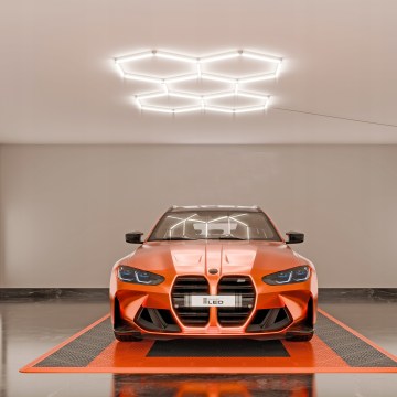 LED Stmievateľné stropné svietidlo HEXAGON LED/192W/85-265V 5000K 160x221 cm CRI 90 IP54 biela