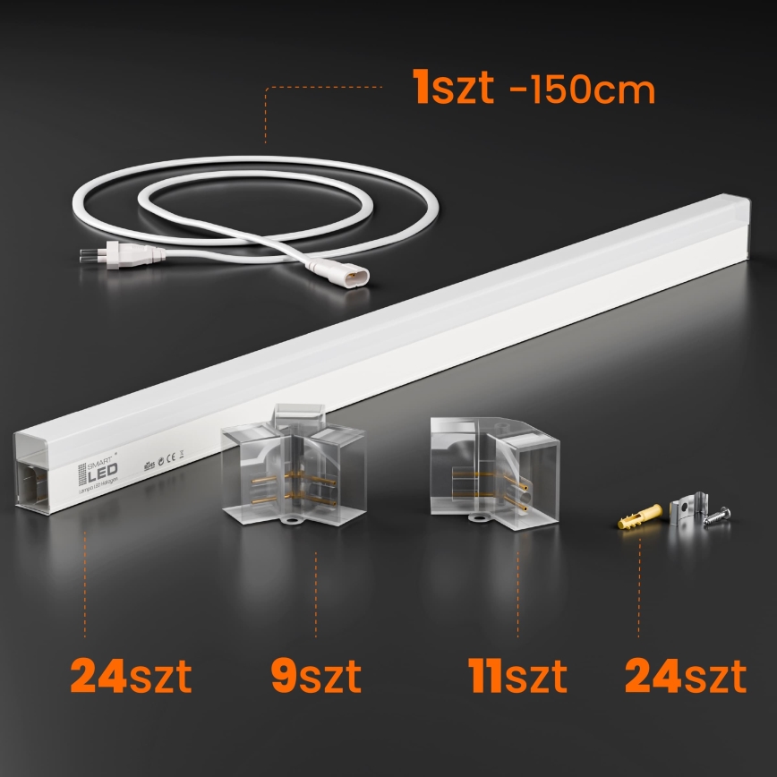 LED Stmievateľné stropné svietidlo HEXAGON LED/192W/85-265V 5000K 160x221 cm CRI 90 IP54 biela