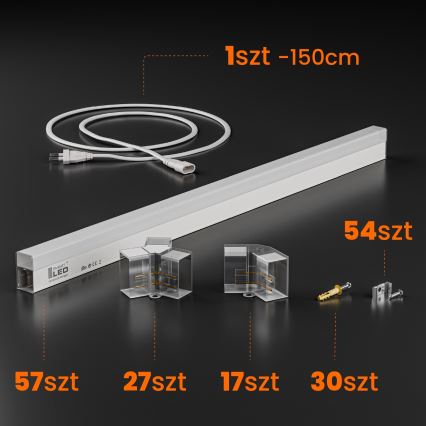 LED stmievateľné stropné svietidlo HEXAGON LED/570W/85-265V 5000K 522x298 cm CRI 90 IP54 biela