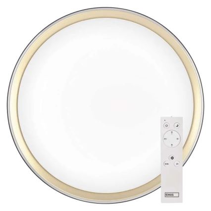 LED stmievateľné stropné svietidlo ILVI LED/30W/230V 2700-6500K priemer 40 cm čierna/mosadz + diaľkové ovládanie