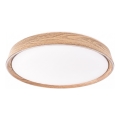 LED stmievateľné stropné svietidlo ILVI LED/30W/230V 2700-6500K pr. 40 cm dekor dreva + diaľkové ovládanie