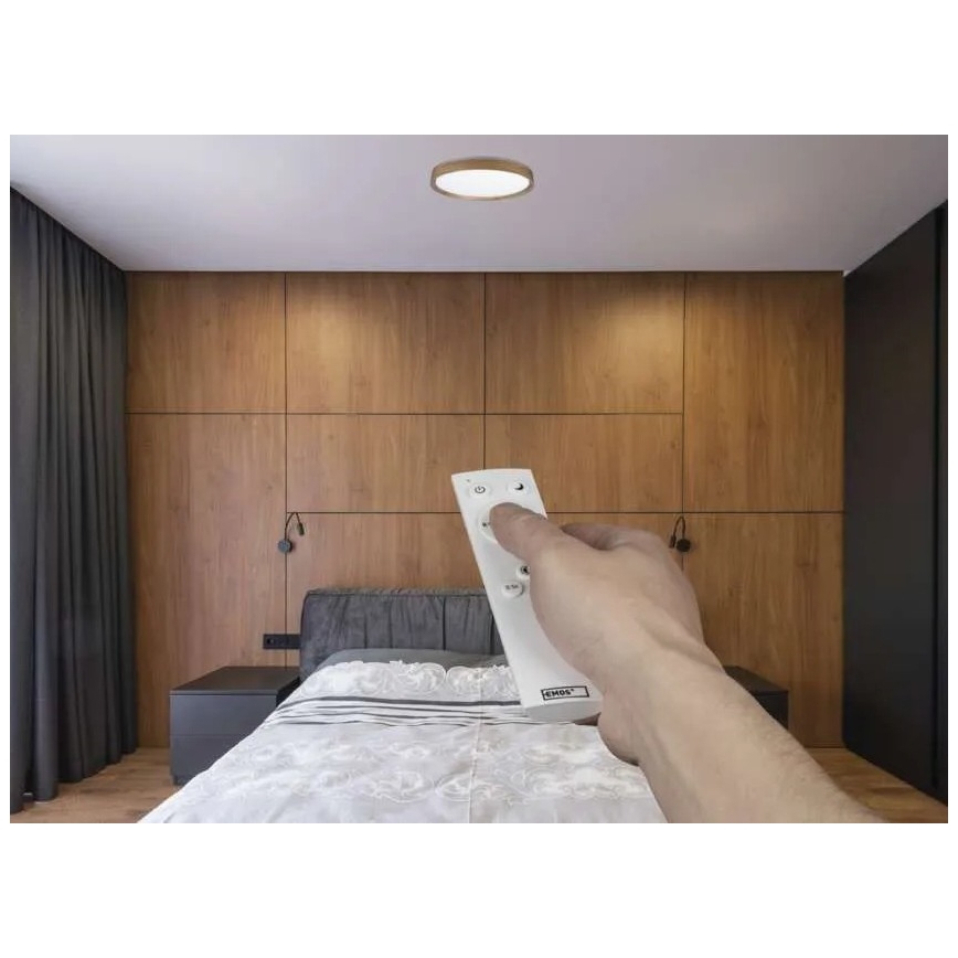 LED Stmievateľné stropné svietidlo ILVI LED/30W/230V 2700-6500K pr. 40 cm béžová + diaľkové ovládanie