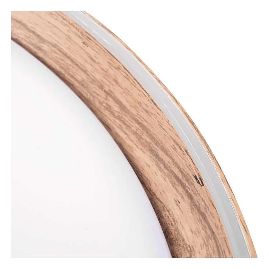 LED Stmievateľné stropné svietidlo ILVI LED/45W/230V 2700-6500K pr. 50 cm dekor dreva + diaľkové ovládanie