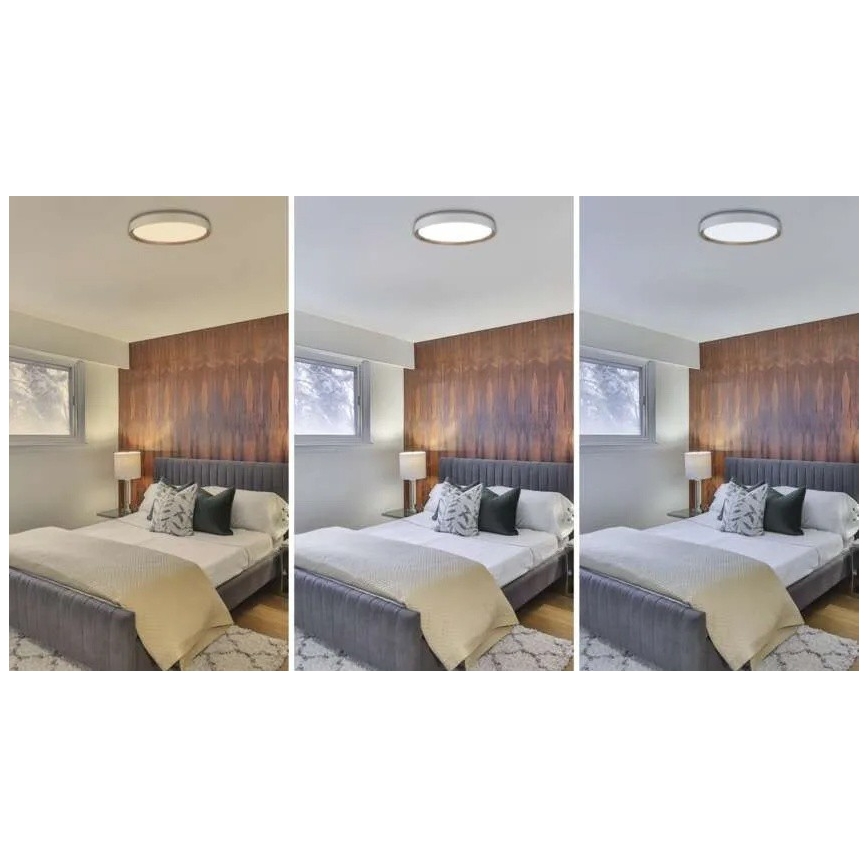 LED stmievateľné stropné svietidlo ILVI LED/45W/230V 2700-6500K priem. 50 cm biela/béžová + diaľkové ovládanie
