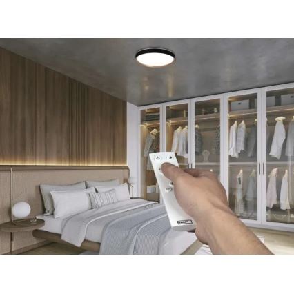 LED stmievateľné stropné svietidlo ILVI LED/45W/230V 2700-6500K pr. 50 cm čierna/béžová + diaľkové ovládanie