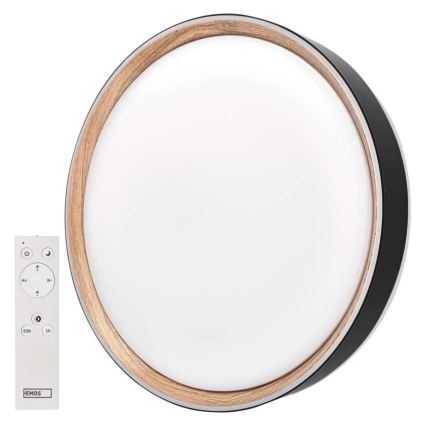 LED stmievateľné stropné svietidlo ILVI LED/45W/230V 2700-6500K pr. 50 cm čierna/béžová + diaľkové ovládanie
