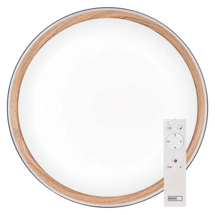 LED stmievateľné stropné svietidlo ILVI LED/45W/230V 2700-6500K pr. 50 cm čierna/béžová + diaľkové ovládanie
