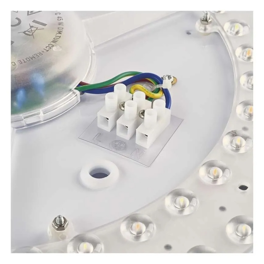 LED stmievateľné stropné svietidlo ILVI LED/45W/230V 2700-6500K pr. 50 cm čierna/béžová + diaľkové ovládanie
