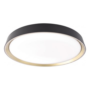 LED Stmievateľné stropné svietidlo ILVI LED/45W/230V 2700-6500K pr. 50 cm čierna/mosadz + diaľkové ovládanie