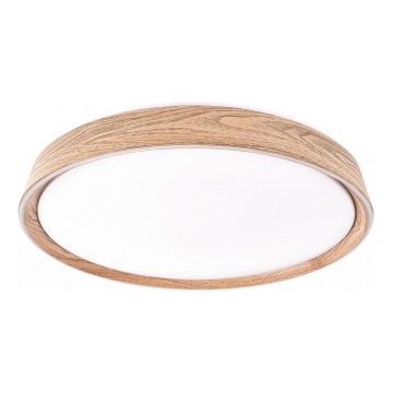 LED Stmievateľné stropné svietidlo ILVI LED/45W/230V 2700-6500K pr. 50 cm dekor dreva + diaľkové ovládanie