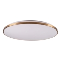 LED stmievateľné stropné svietidlo KERN LED/100W/230V 3000/4000/6000K, Ø 100 cm, zlaté, s diaľkovým ovládaním