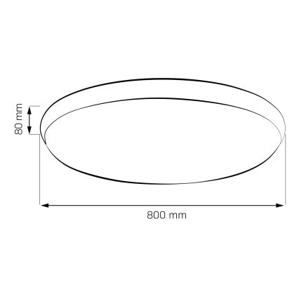 LED stmievateľné stropné svietidlo KERN LED/80W/230V 3000/4000/6000K priemer 80 cm zlaté + diaľkové ovládanie