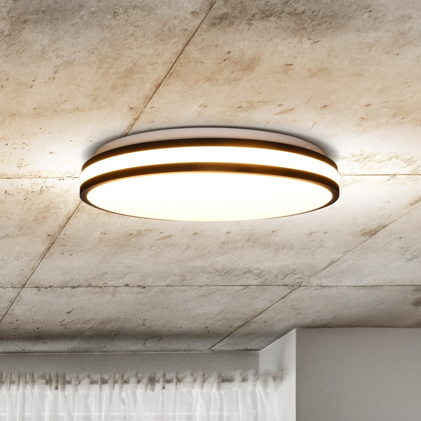 LED Stmievateľné stropné svietidlo LASKOS LED/48W/230V 3000-6500K čierna + diaľkové ovládanie