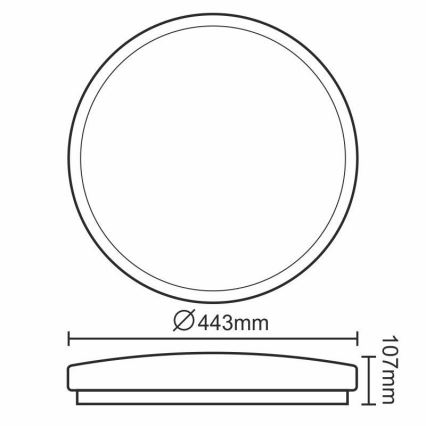 LED Stmievateľné stropné svietidlo LC8 LED/50W/230V + diaľkové ovládanie