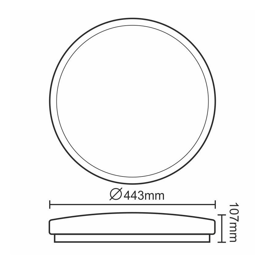 LED Stmievateľné stropné svietidlo LC8 LED/50W/230V + diaľkové ovládanie
