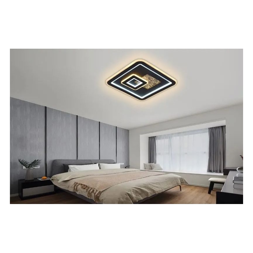 LED Stmievateľné stropné svietidlo LED/110W/230V 3000-6500K čierna + diaľkové ovládanie