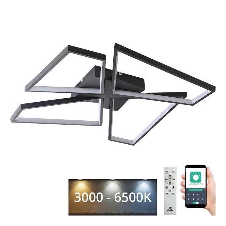 LED Stmievateľné stropné svietidlo LED/115W/230V 3000-6500K čierna + diaľkové ovládanie