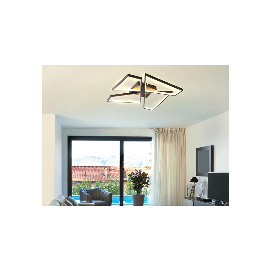 LED Stmievateľné stropné svietidlo LED/115W/230V 3000-6500K čierna + diaľkové ovládanie