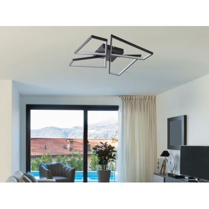 LED Stmievateľné stropné svietidlo LED/115W/230V 3000-6500K čierna + diaľkové ovládanie