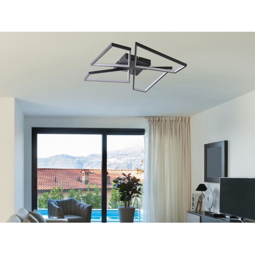 LED Stmievateľné stropné svietidlo LED/115W/230V 3000-6500K čierna + diaľkové ovládanie