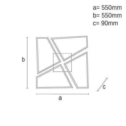 LED Stmievateľné stropné svietidlo LED/115W/230V 3000-6500K čierna + diaľkové ovládanie