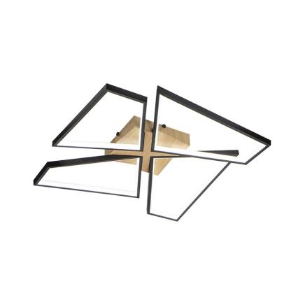 LED Stmievateľné stropné svietidlo LED/115W/230V 3000-6500K hnedá/čierna + diaľkové ovládanie