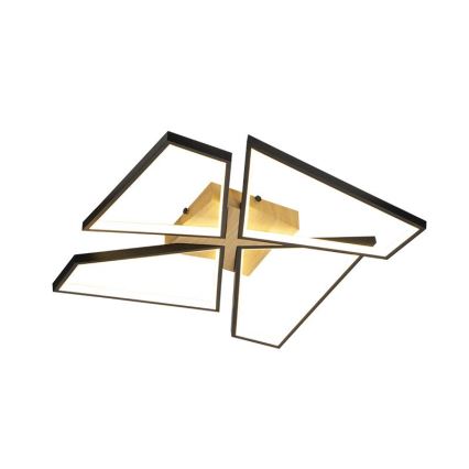 LED Stmievateľné stropné svietidlo LED/115W/230V 3000-6500K hnedá/čierna + diaľkové ovládanie