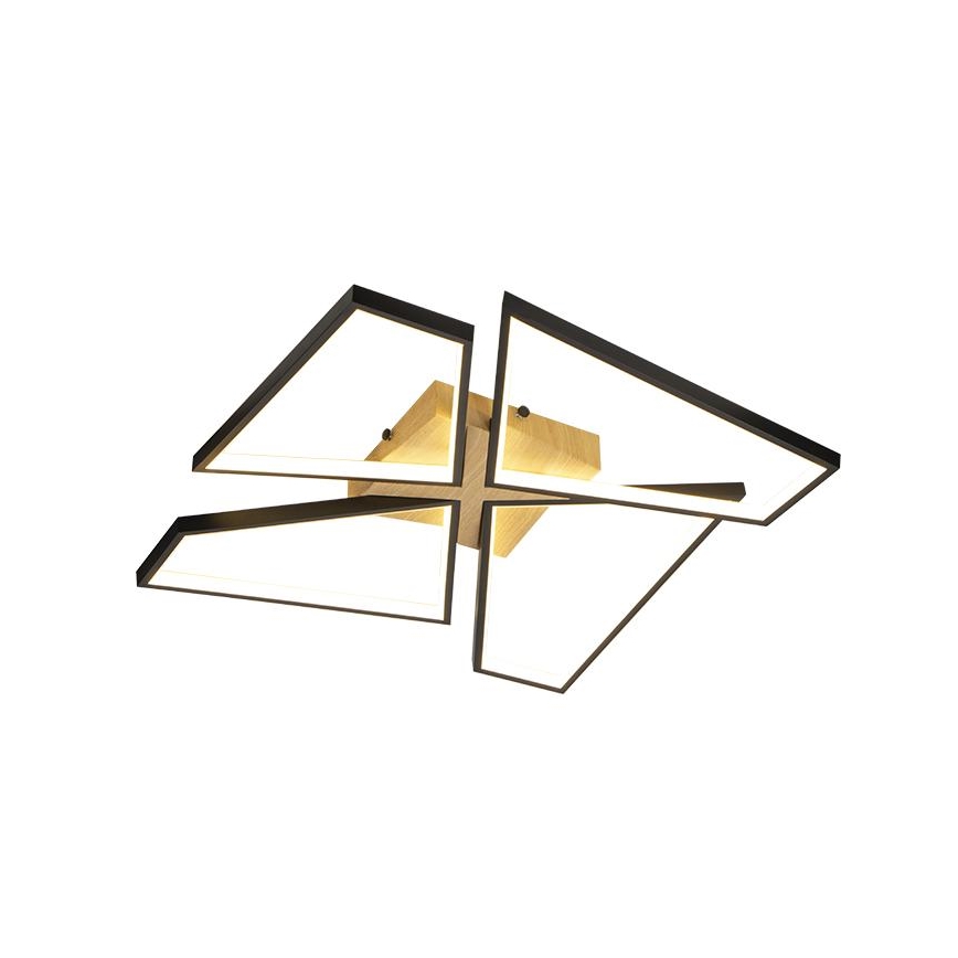 LED Stmievateľné stropné svietidlo LED/115W/230V 3000-6500K hnedá/čierna + diaľkové ovládanie
