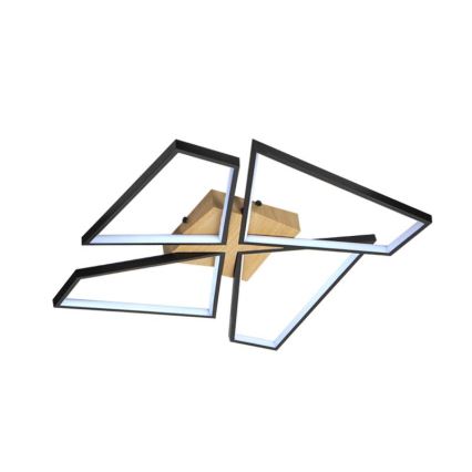 LED Stmievateľné stropné svietidlo LED/115W/230V 3000-6500K hnedá/čierna + diaľkové ovládanie