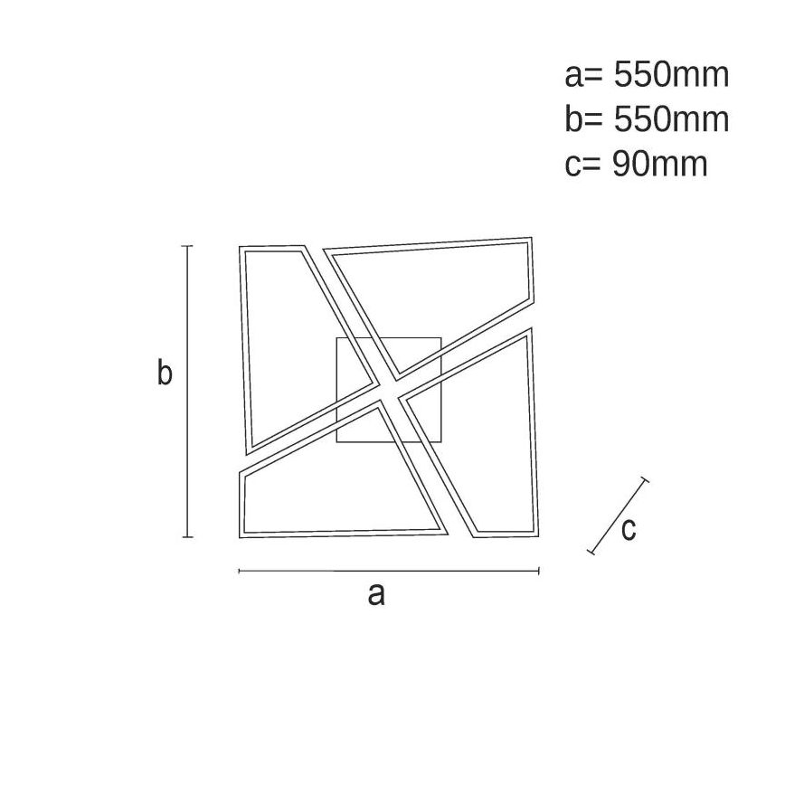 LED Stmievateľné stropné svietidlo LED/115W/230V 3000-6500K hnedá/čierna + diaľkové ovládanie