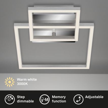 LED Stmievateľné stropné svietidlo LED/12W/230V 3000K matný chróm