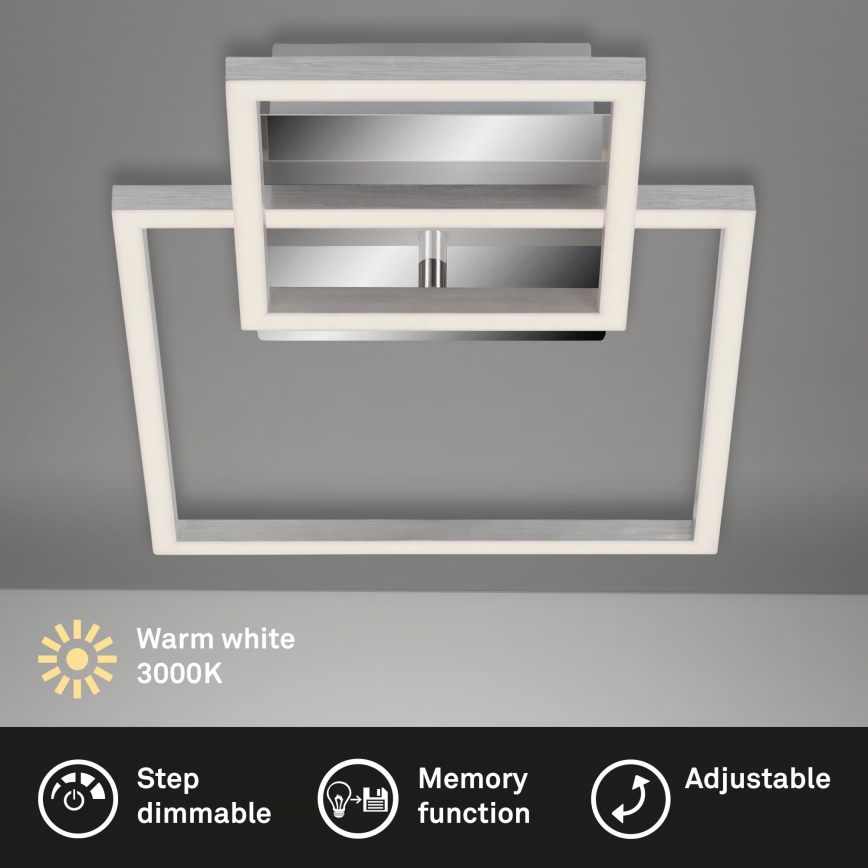 LED Stmievateľné stropné svietidlo LED/12W/230V 3000K matný chróm