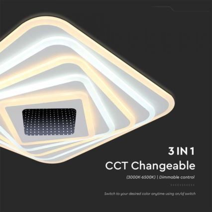 LED Stmievateľné stropné svietidlo LED/150W/230V 3000-6500K + diaľkové ovládanie