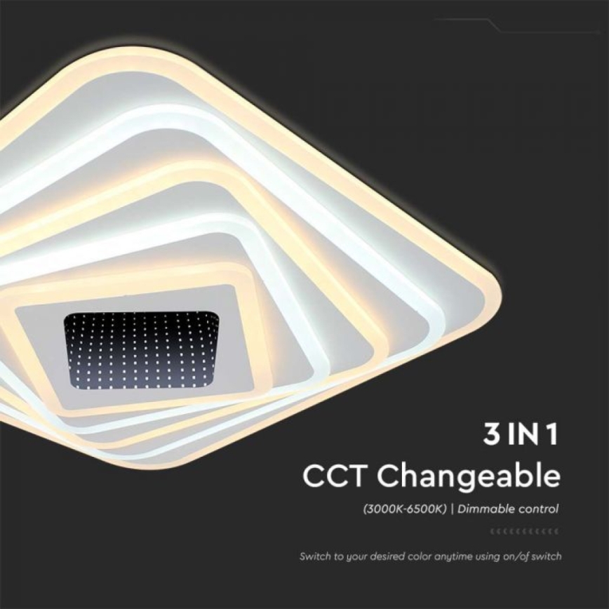 LED Stmievateľné stropné svietidlo LED/150W/230V 3000-6500K + diaľkové ovládanie
