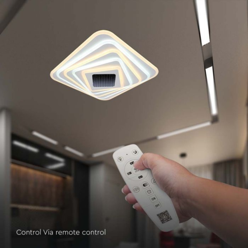 LED Stmievateľné stropné svietidlo LED/150W/230V 3000-6500K + diaľkové ovládanie
