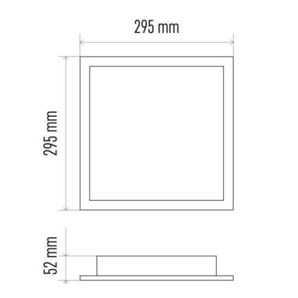 LED Stmievateľné stropné svietidlo LED/20W/230V + diaľkové ovládanie štvorec 2700K-6000K