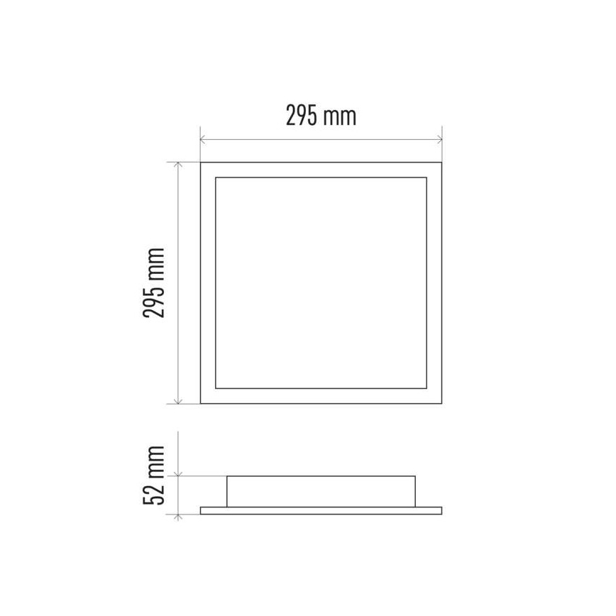 LED Stmievateľné stropné svietidlo LED/20W/230V + diaľkové ovládanie štvorec 2700K-6000K