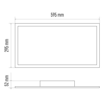 LED Stmievateľné stropné svietidlo LED/25W/230V obdĺžnik 2700K-6000K + diaľkové ovládanie