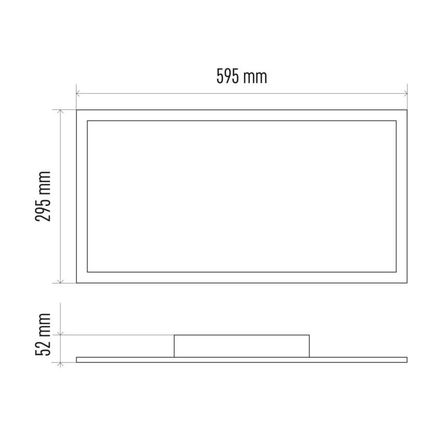 LED Stmievateľné stropné svietidlo LED/25W/230V obdĺžnik 2700K-6000K + diaľkové ovládanie