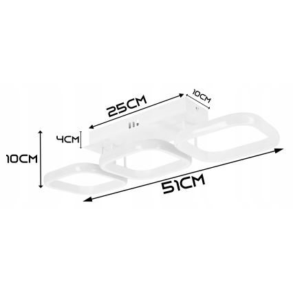 Stmievateľné LED stropné svietidlo LED/33W/230V 3000-6500K biele Wi-Fi Tuya + diaľkové ovládanie