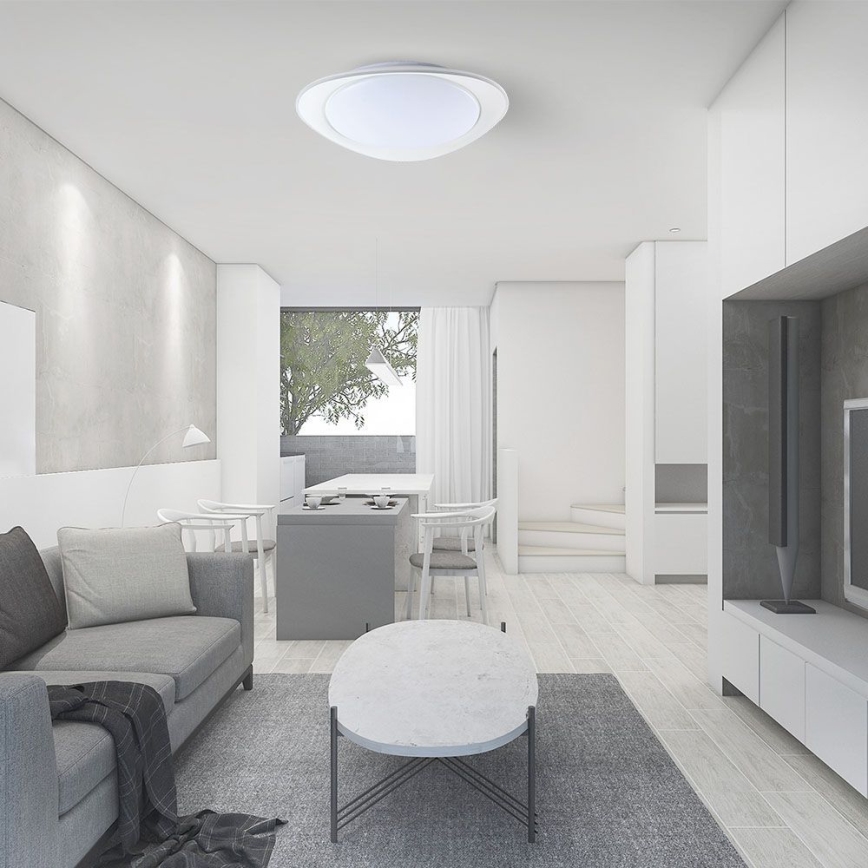 LED Stmievateľné stropné svietidlo LED/40W/230V 3000-6500K 45 cm biela + diaľkové ovládanie