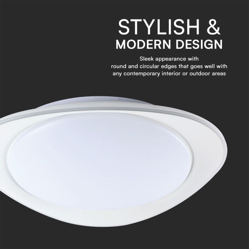 LED Stmievateľné stropné svietidlo LED/40W/230V 3000-6500K 45 cm biela + diaľkové ovládanie