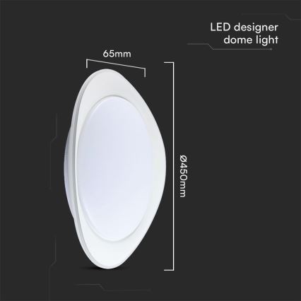 LED Stmievateľné stropné svietidlo LED/40W/230V 3000-6500K 45 cm biela + diaľkové ovládanie