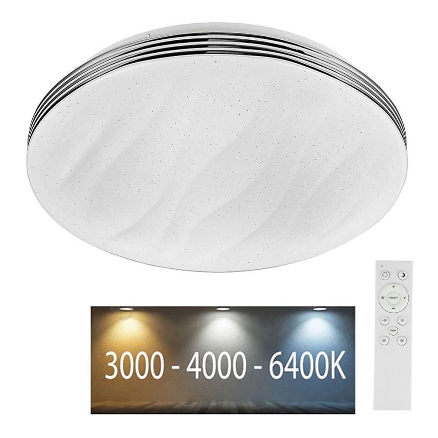 LED Stmievateľné stropné svietidlo LED/40W/230V 3000K/4000K/6500K + diaľkové ovládanie