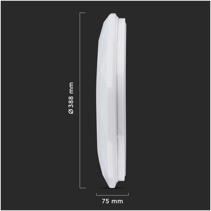 LED Stmievateľné stropné svietidlo LED/40W/230V 3000K/4000K/6500K pr. 38,8 cm + diaľkové ovládanie