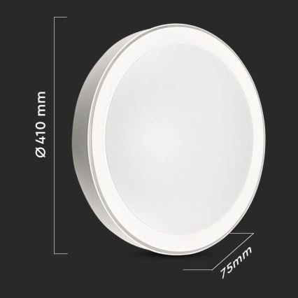 LED Stmievateľné stropné svietidlo LED/40W/230V 3000K/4000K/6500K pr. 41 cm + diaľkové ovládanie