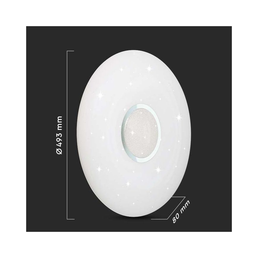 LED Stmievateľné stropné svietidlo LED/40W/230V 3000K/4000K/6500K + diaľkové ovládanie