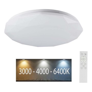 LED Stmievateľné stropné svietidlo LED/40W/230V 3000K/4000K/6500K pr. 38,8 cm + diaľkové ovládanie