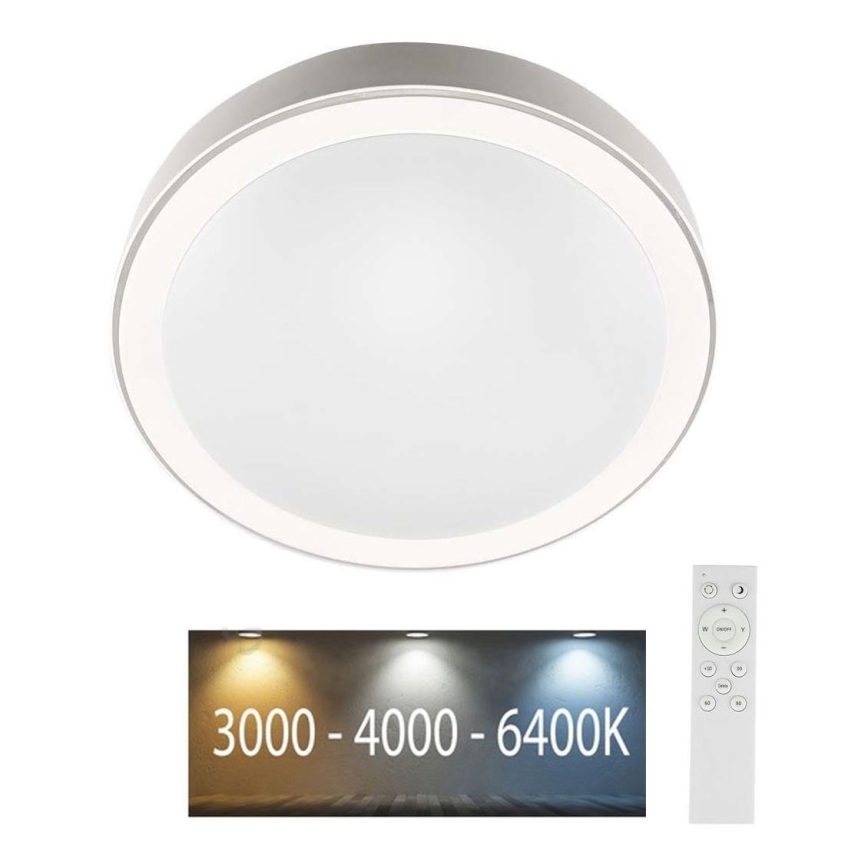 LED Stmievateľné stropné svietidlo LED/40W/230V 3000K/4000K/6500K pr. 41 cm + diaľkové ovládanie
