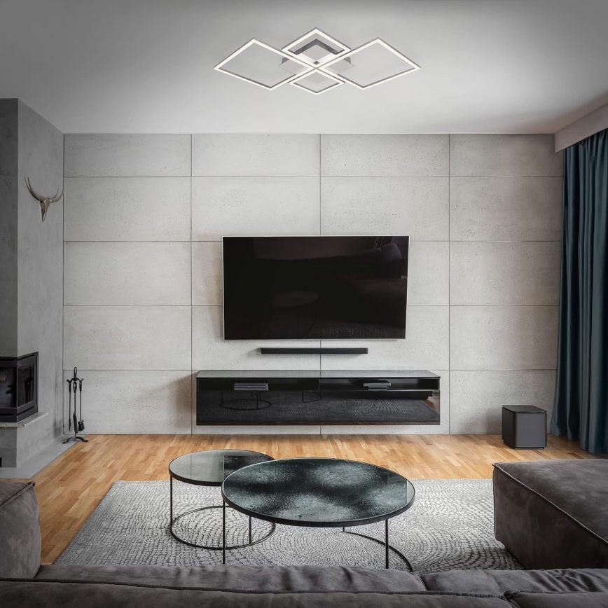 LED Stmievateľné stropné svietidlo LED/42W/230V 3000K matný chróm